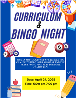  Curriculum Bingo Night
